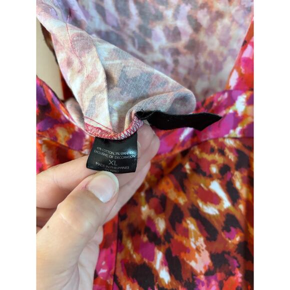 Natori Women’s Animal Print Ombré Dress Sleeveless Square Neck Size XL No Belt - Picture 7 of 10